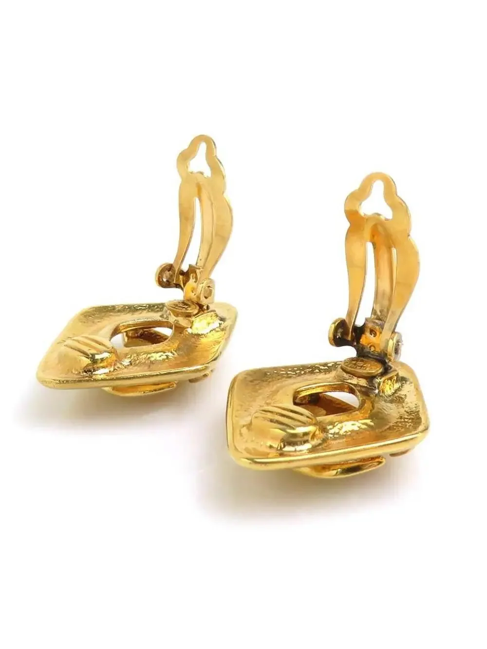 Auth Chanel Vintage Cc Logo Clip On #302707C33B